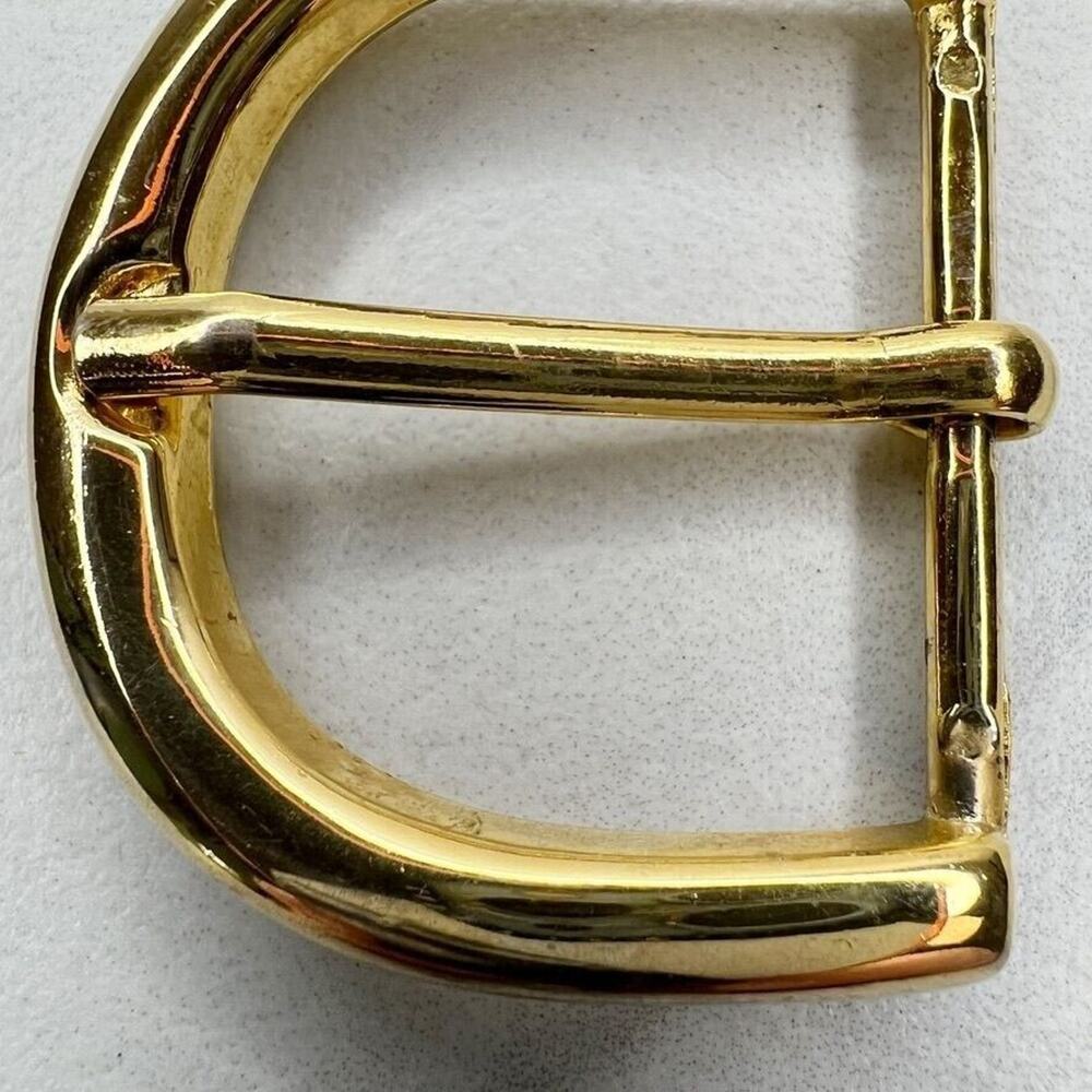 Vintage Rounded Gold Tone Simple Basic Belt Buckle - Picture 3 of 4